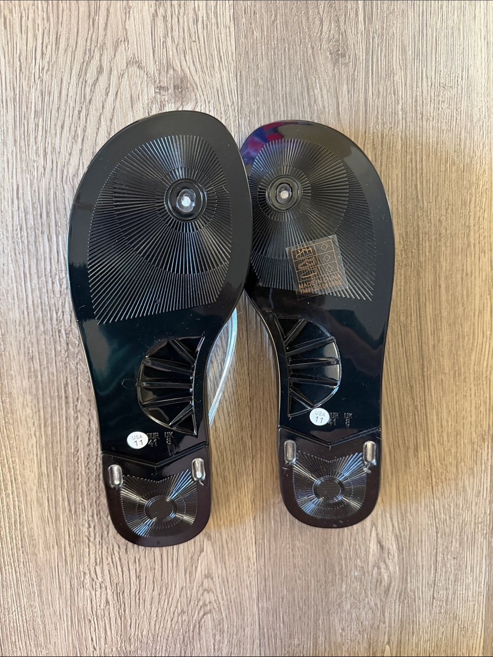 Jeffrey Campbell Clear-Strap Black Jelly Flip Flops - Women - Picture 6 of 6